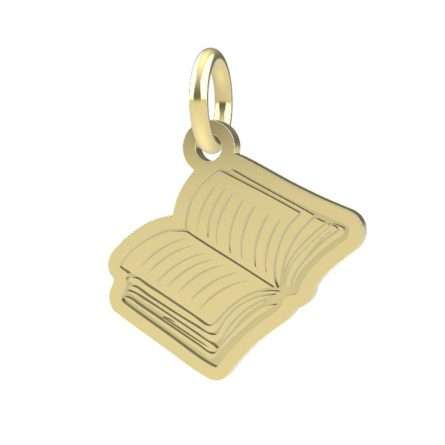 18kt yellow gold Book pendant Dedie