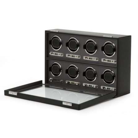 Wolf 8 Piece Watch Winder - Black — 456902