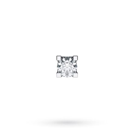 Pendiente solitario único 0,03 ct G VS oro blanco de 18 kt