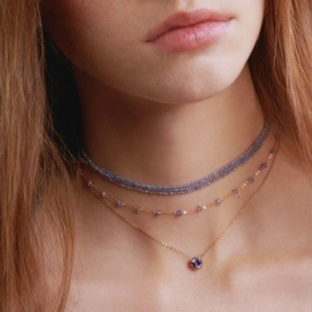 Brilliant cut tanzanite choker Maman et Sophie GHMANTZT