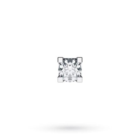 Pendiente solitario único 0,06 ct G VS oro blanco de 18 kt