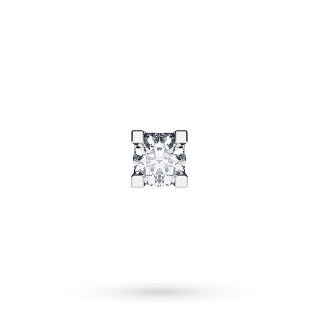 Pendiente solitario único 0,06 ct G VS oro blanco de 18 kt