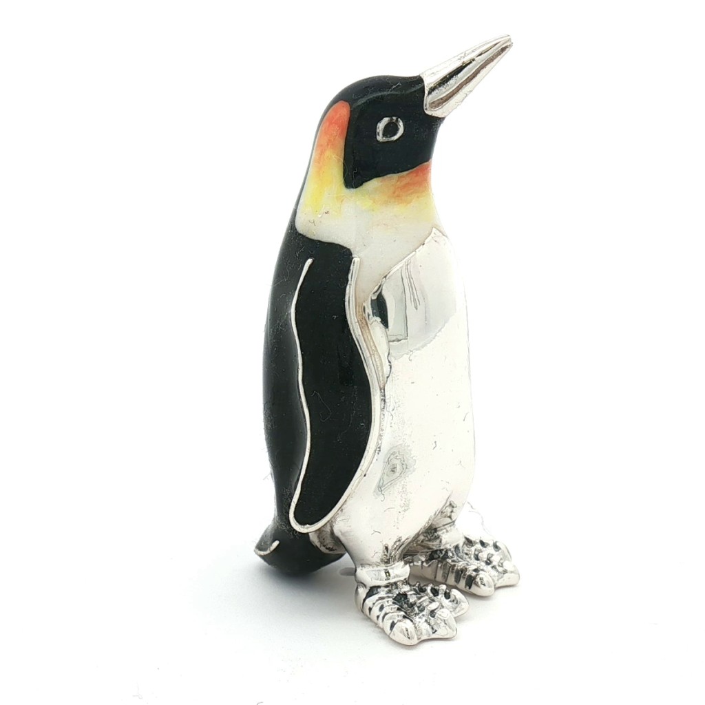 Pinguino piccolo smaltato soprammobile ST154-4