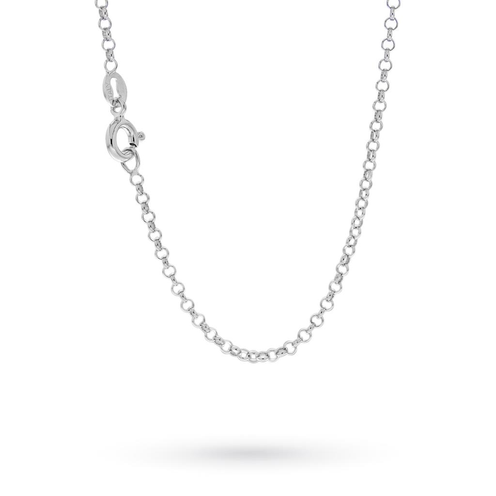 Cadena rolo fina plata 90cm