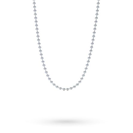 Cadena de esferas plateada Valentino 70cm