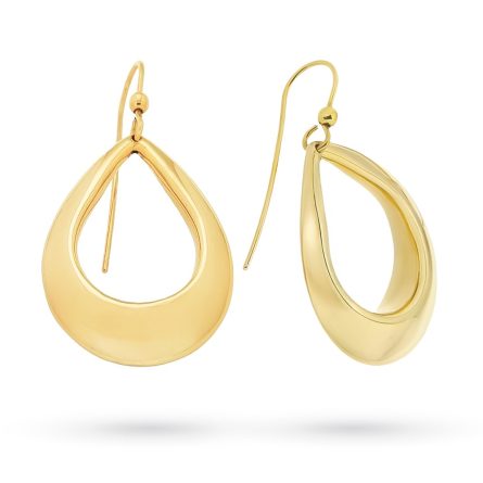 Orecchini pendenti goccia oro giallo  18kt