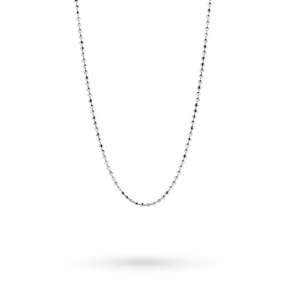 Cadena fina plata diamantes 70cm