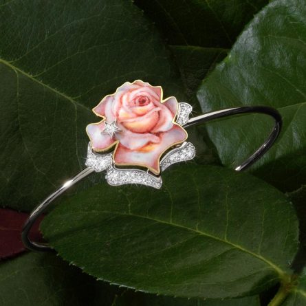Pulsera Gabriella Rivalta Rosaluce en oro blanco y diamantes