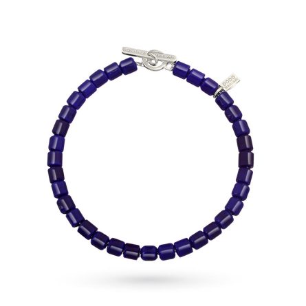 Edoardo Mariani blue murano glass silver bracelet