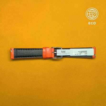 Cinturino waterproof ecologico imbottito arancione 18-16mm
