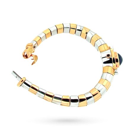 Bracciale Nouvelle Bague oro schiava zaffiro blu 7,15ct