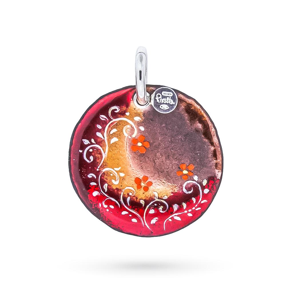 Ciondolo Gabriella Rivalta Intreccio Fiori Maxi rame argento