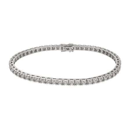 Pulsera tenis de oro blanco con diamantes de 1,93ct