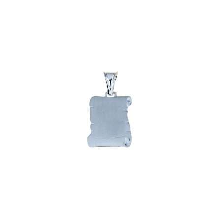 Satin parchment pendant with glossy base 20x16 mm
