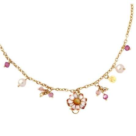 Collana Gabriella Rivalta margherita perle tormaline