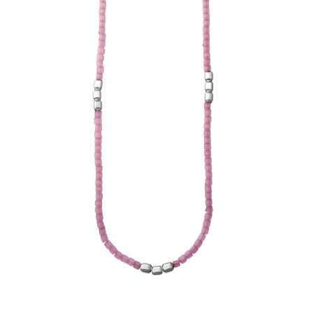 Collar Edoardo Mariani Plata Cristales Rosas