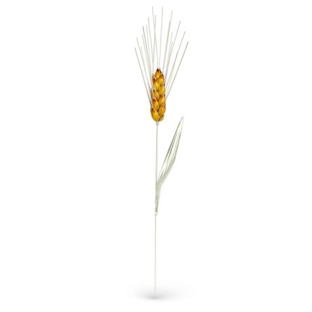 Yellow ear of corn ornament in sterling silver and enamel 32cm