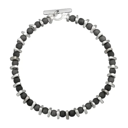 Bubble Titanium Triangles Bracelet Edoardo Mariani BR71 silver