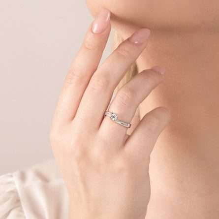 Valentino solitaire white gold diamond Mirco Visconti