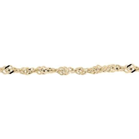 18kt yellow gold Singapore Chain Bracelet