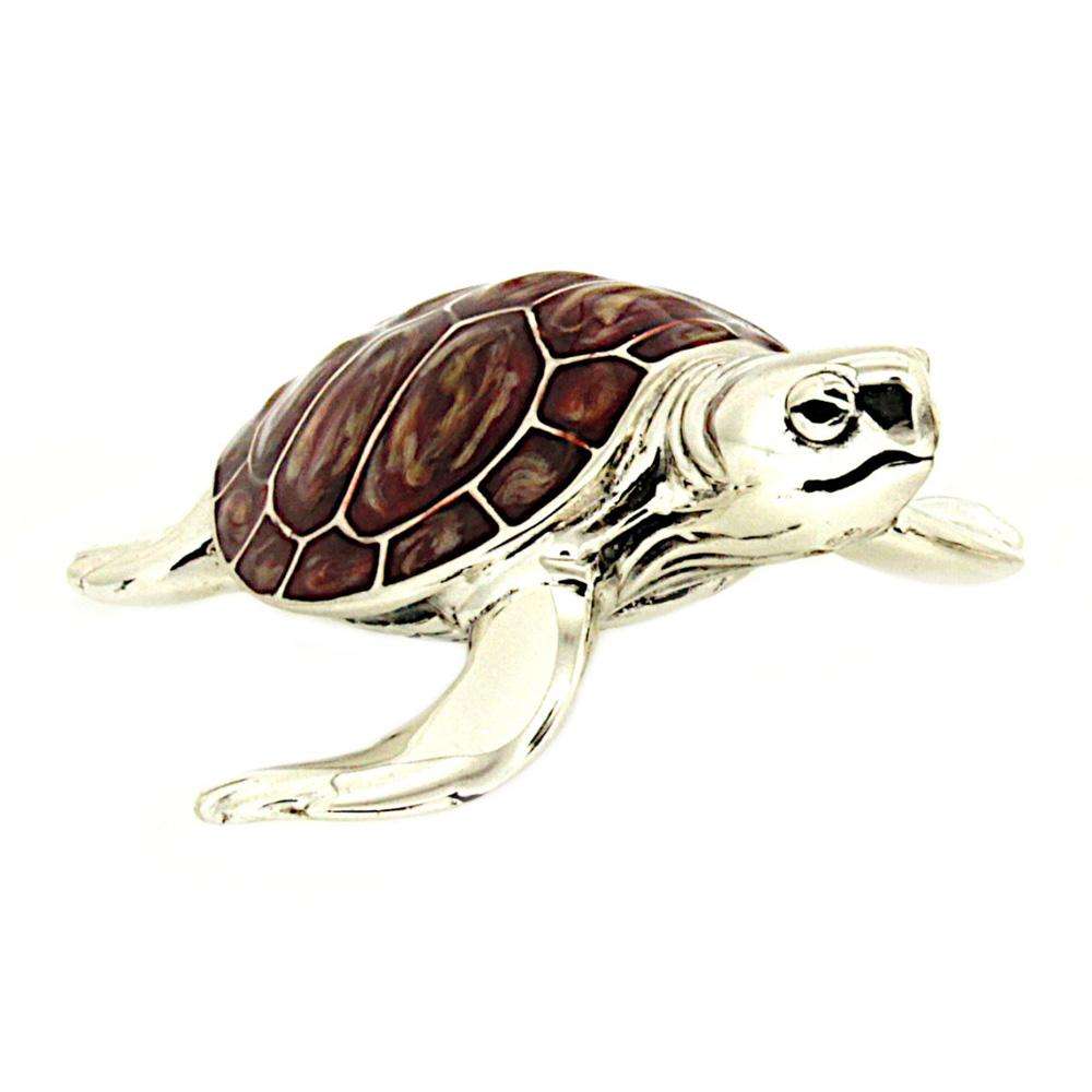 Large enamel tortoise ornament Saturnoo ST198-1