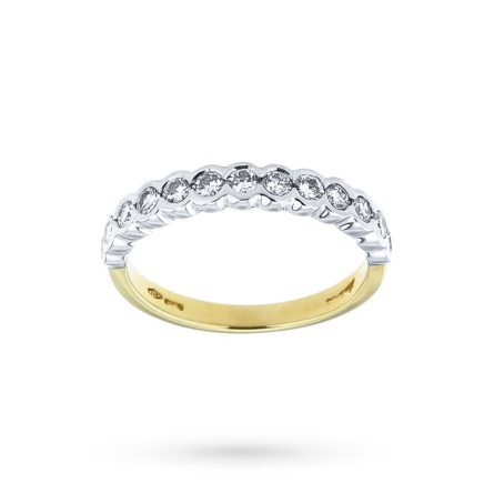Anello Salvini oro bianco giallo riviera diamanti 0,53ct