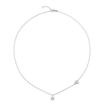 Collar leBebé LBB263 diamante 0.15ct forma corazón niña