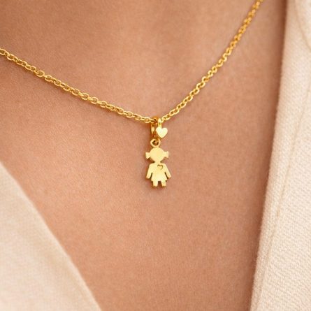 Ciondolo Bimba oro 9kt Edoardo Mariani Cuore di Mamma