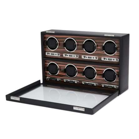 Wolf 8 Piece Watch Winder - Black — 459356