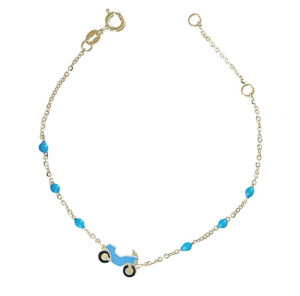 Enamelled motorcycle bracelet