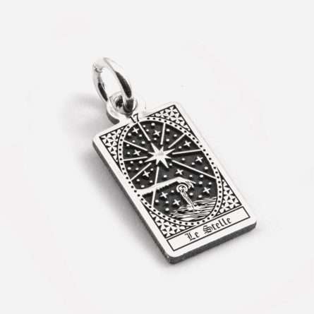 Colgante Carta del Tarot Estrellas en plata 925