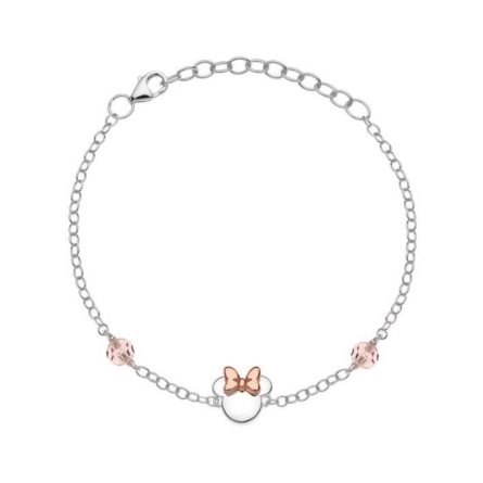 Bracciale bambini Disney Minnie sfere cristallo rosa
