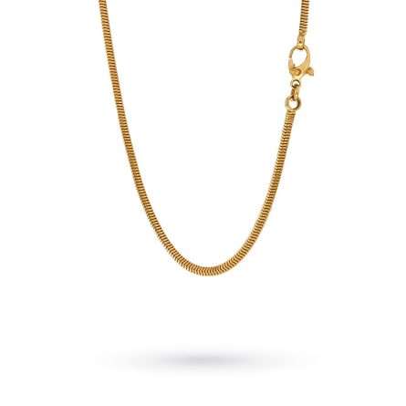 Cadena cuadrada cola de rata en oro amarillo de 18kt 55cm