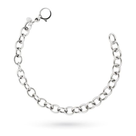 Bracciale catena rolo ovali oro bianco 19cm