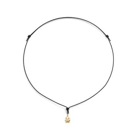 leBebé LBB943 pendant baby girl silhouette yellow gold eco cord