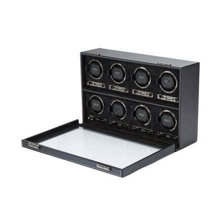 Wolf 8 Piece Watch Winder - Black — 792502
