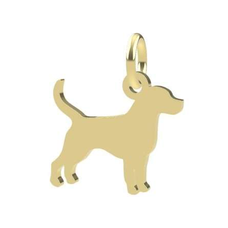18kt yellow gold Dog pendant Dedie