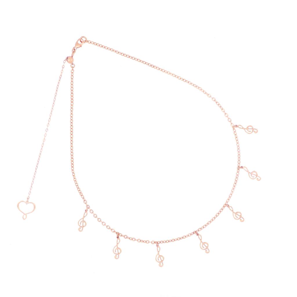 Collar con colgante de clave de violín rosa Maman et Sophie GHVIO7CHRO