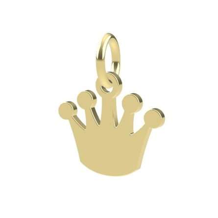 18kt yellow gold Crown pendant Dedie