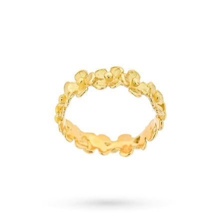 18kt yellow gold small flowers ring Luigi Quaglia