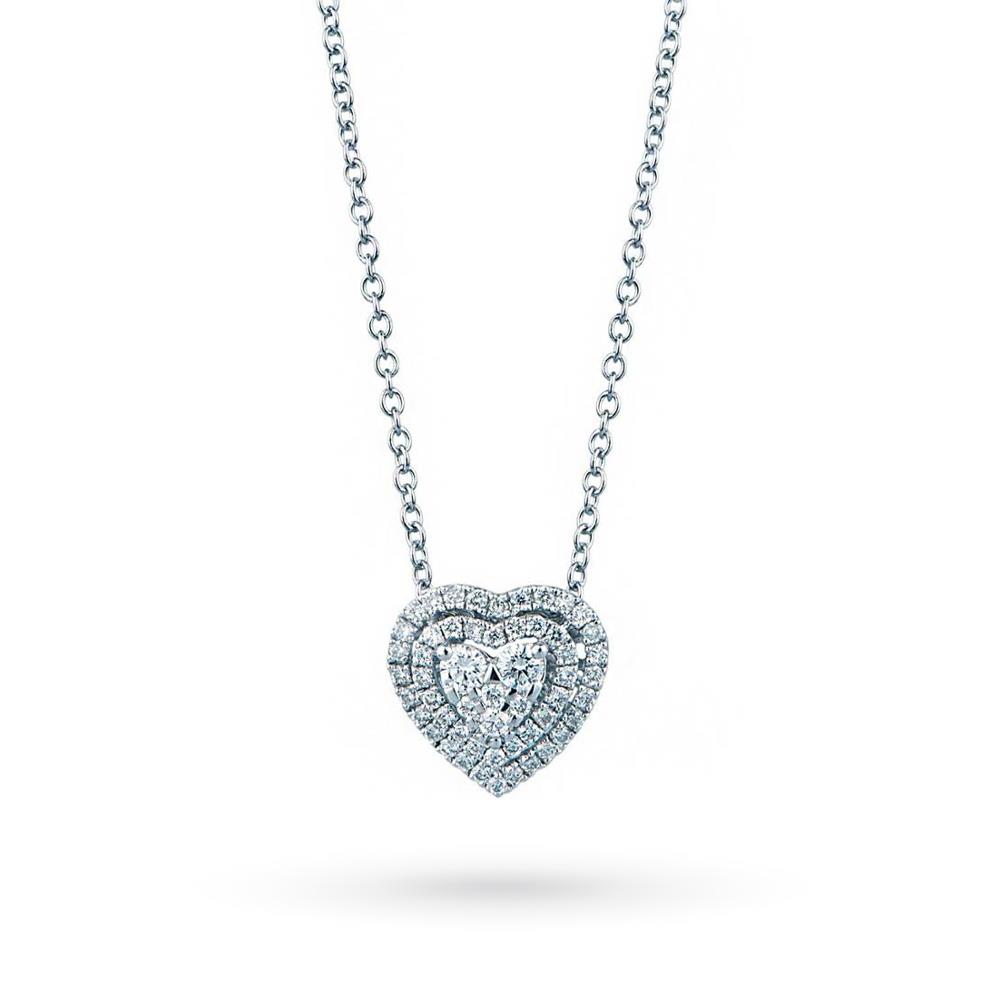 Girocollo oro bianco e cuore diamanti 0,23ct di Mirco Visconti