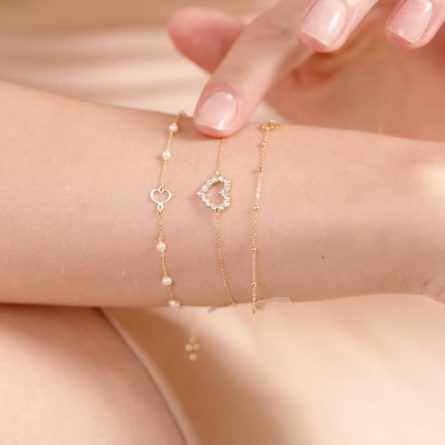 Bracciale brillando cuore 18kt Maman et Sophie BRBRL2D