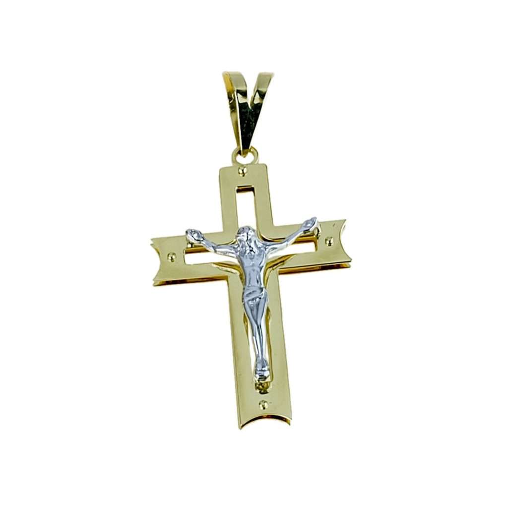 Ciondolo croce doppia lastra 25x20mm