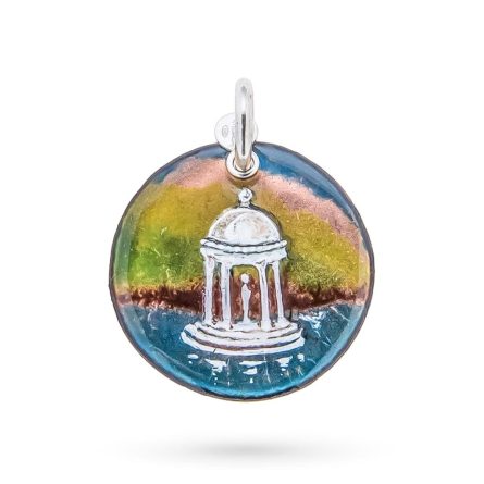 Gabriella Rivalta Tempio Diana colgante Pegli cobre plata XL