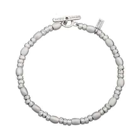Pulsera Edoardo Mariani Ovo satinado Prisma plata