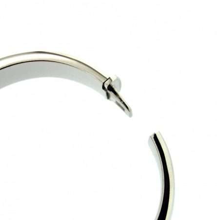Bracciale rigido schiava in oro bianco 18kt lucido spesso