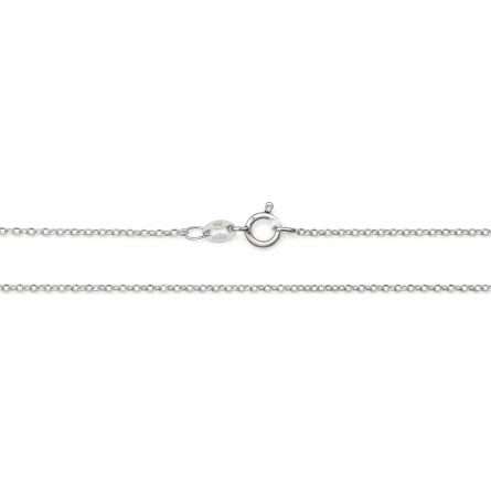 Diamond-cut rolo chain 18kt white gold 1mm 45cm