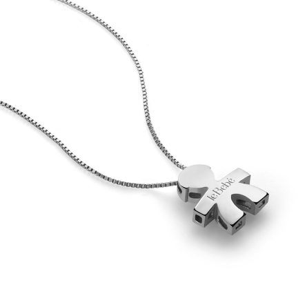 leBebé LBB920 18kt white gold child shape necklace