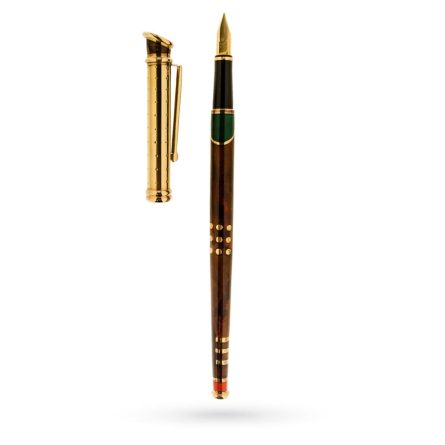 Penna stilo Nouvelle Bague Metropolitan oro argento smalto