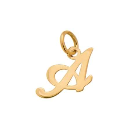 Ciondolo Iniziale Corsivo in Oro Giallo 18kt